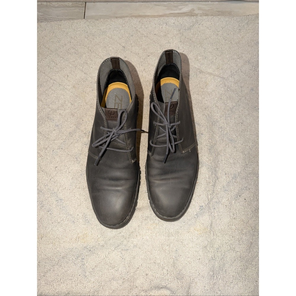 Cole Haan Zerogrand Chukka Boots Distressed Gray Leather 12 EUC Must See